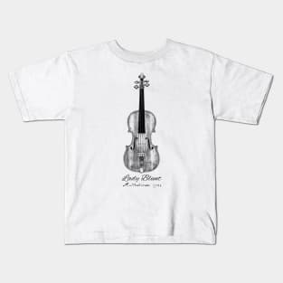 Lady Blunt Violin. Antonius Stradivarius Kids T-Shirt